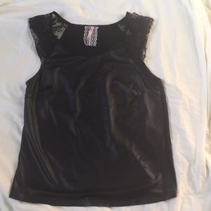 Mauve brand, black lace tank. Size small